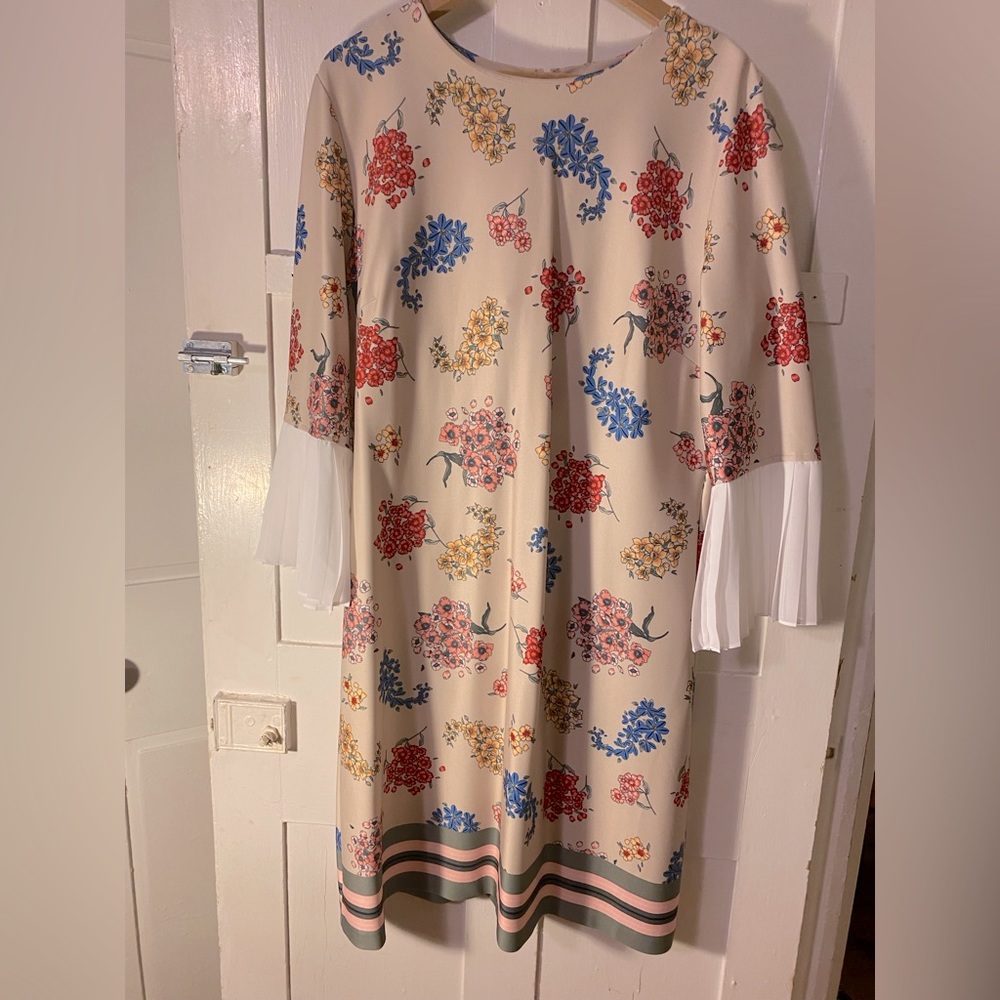 Cream floral dress
